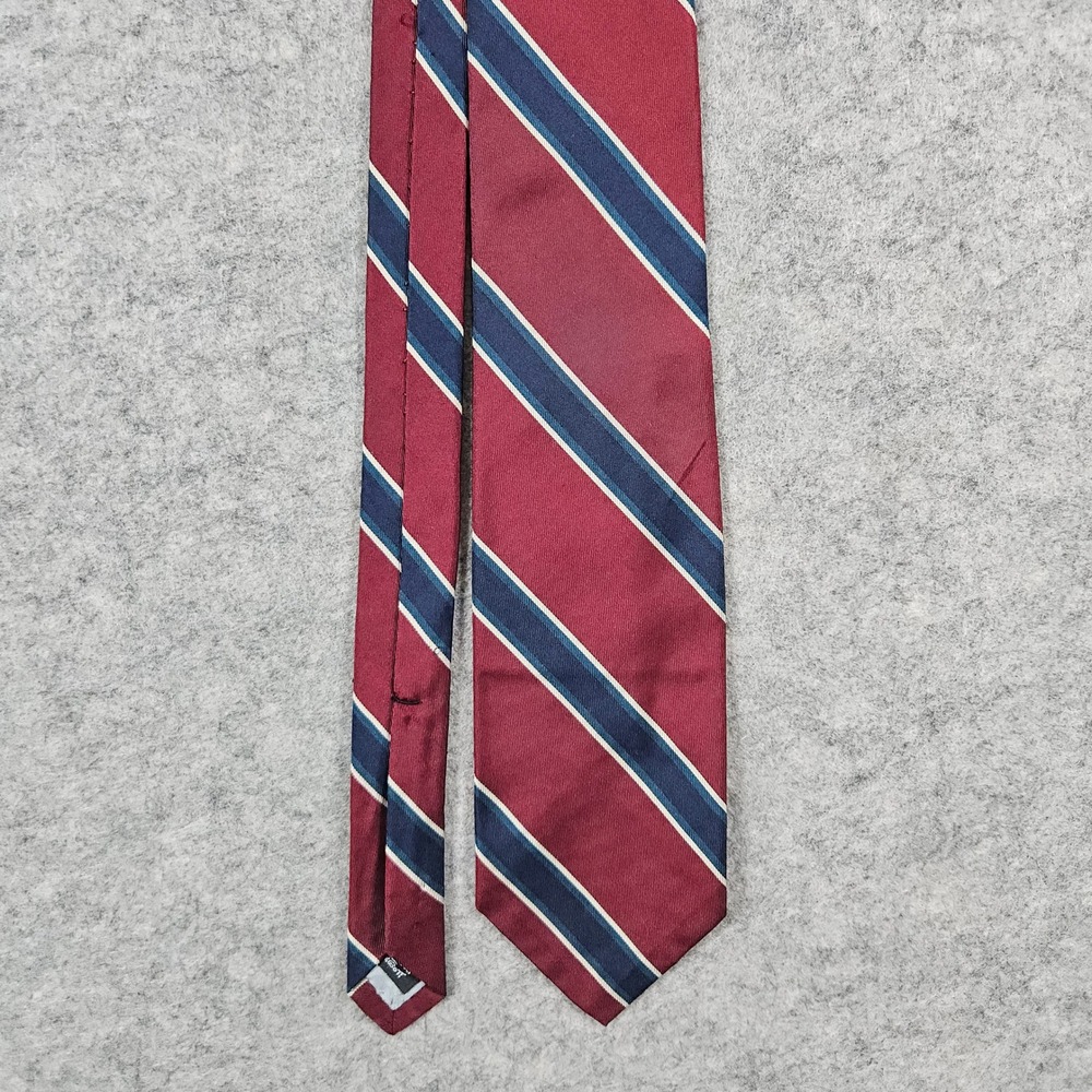 Robert Talbott‎ McCalls Men's Burgundy Blue Stripe Silk Neck Tie Hand Sewn SNAGS